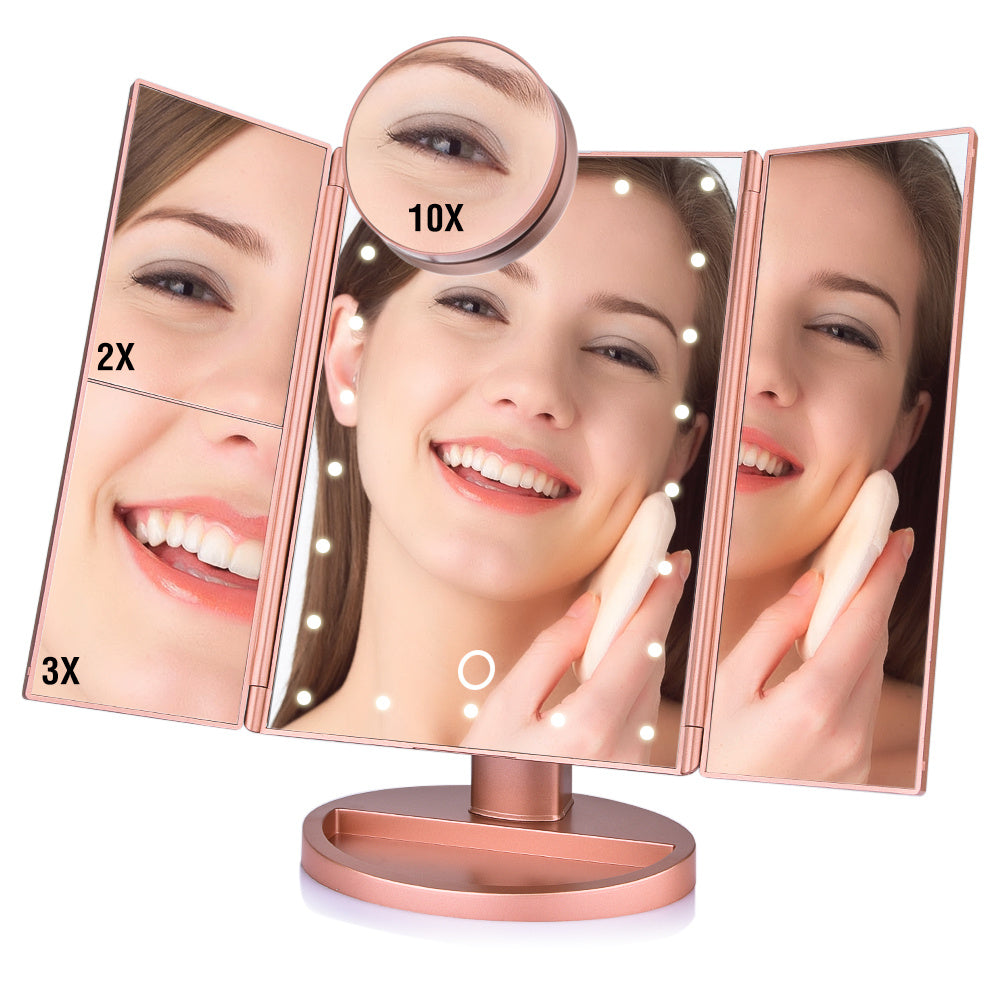 Tri-Glow™ LED Makeup Mirror with Touch Sensor